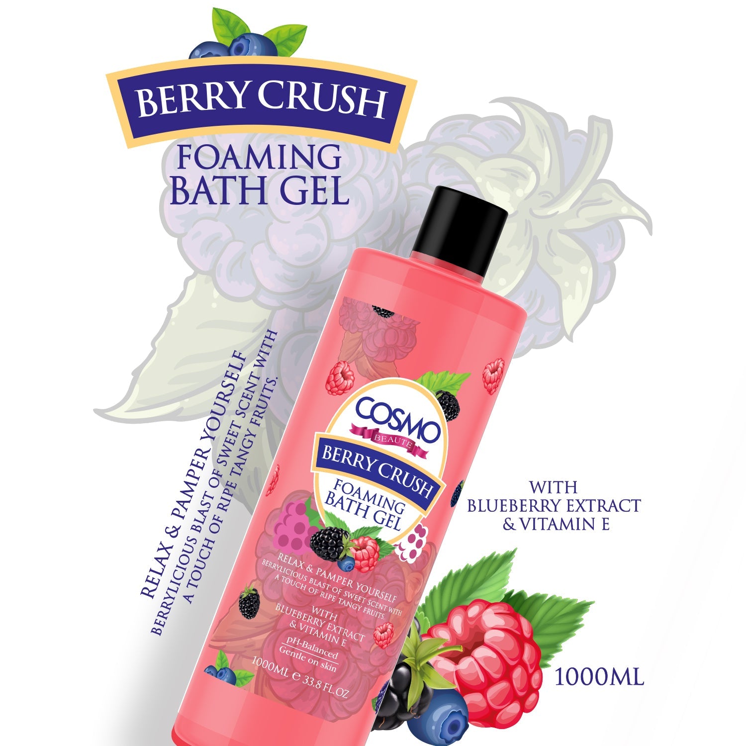 Berry Crush Foaming Bath Gel